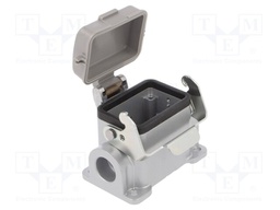 Enclosure: for HDC connectors; C146; size E6; with latch; M20