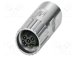 Connector: M17; plug; M17 PRO; PIN: 8; 60V; 8A; IP67; crimped
