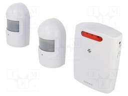 Wireless motion sensor; wall mount; IP44; 8m; 75°; Colour: white