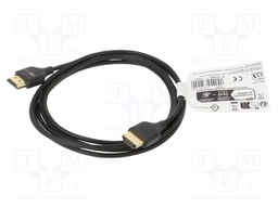 Cable; HDMI plug,both sides; 2m; black; HDCP 2.2,HDMI 2.0