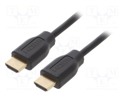 Cable; HDCP,HDMI 2.0; HDMI plug,both sides; 3m; black