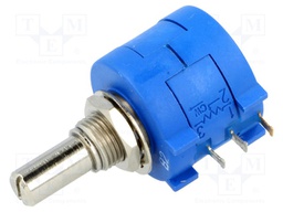 Potentiometer: shaft; multiturn; 10kΩ; 2W; ±5%; 6.35mm; linear