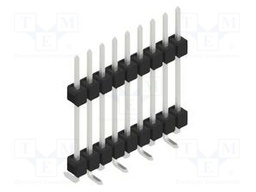 Connector: pin strips; pin header; male; PIN: 9; 2.54mm; SMT; 1x9