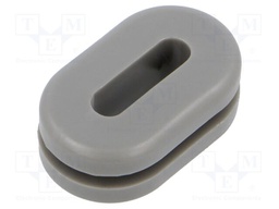 Grommet; PVC; grey; Panel thick: max.3mm; -30÷60°C; UL94V-0