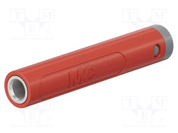 Connector: 4mm banana; socket; 19A; 30VAC; 60VDC; red