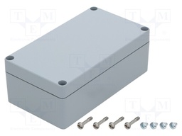 Enclosure: multipurpose; X: 125mm; Y: 222mm; Z: 81mm; EURONORD; grey