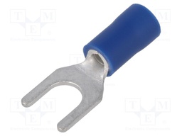 Fork terminal; M5; Ø: 5.3mm; 1.5÷2.5mm2; crimped; for cable; blue