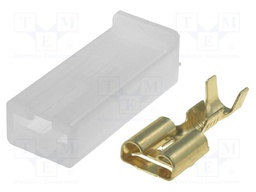 Terminal: flat; female; with a housing; Pcs: 10