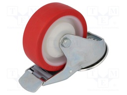 Transport wheel; Ø: 100mm; W: 30mm; H: 128mm; torsional with lock