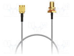 Cable; RP-SMA male,RP-SMA female; brown; -40÷125°C; 0÷3GHz; 100mm