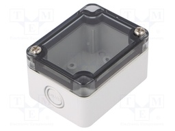 Enclosure: multipurpose; X: 50mm; Y: 65mm; Z: 35mm; TK PC; grey; IP66