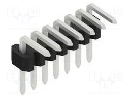 Connector: pin strips; pin header; male; PIN: 7; 1.27mm; THT; 1x7