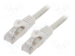 Patch cord; S/FTP; 6a; solid; Cu; LSZH; grey; Len: 1.5m; 27AWG