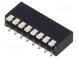 Switch: DIP-SWITCH; Poles number: 8; OFF-ON; 25mA/24VDC; Pos: 2/8