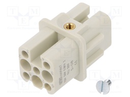 Connector: HDC; contact insert; female; S-D8; PIN: 8; size 3A; 10A