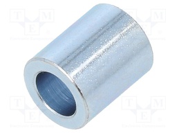 Spacer sleeve; 6.2mm; cylindrical; steel; zinc; Out.diam: 12mm