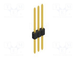 Connector: pin strips; pin header; male; PIN: 3; 1.27mm; THT; 1x3