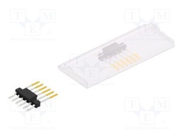 Connector: pin strips; pin header; male; PIN: 6; 2.54mm; SMT; 1x6