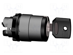 Switch: rotary with key; Stabl.pos: 2; 22mm; black; Illumin: none