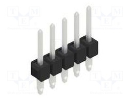 Connector: pin strips; pin header; male; PIN: 5; 2.54mm; THT; 1x5