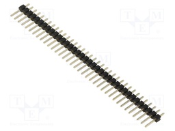 Socket; pin strips; male; 2.54mm; PIN: 36; THT; on PCBs; gold-plated