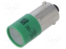 Indicator: LED; BA9S,T10; green; plastic; 110VAC; 110VDC; -20÷60°C