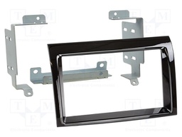 Radio frame; Citroën,Fiat,Opel,Peugeot; 2 DIN; black gloss
