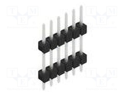 Connector: pin strips; pin header; male; PIN: 6; 2.54mm; THT; 1x6