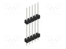 Connector: pin strips; pin header; male; PIN: 5; 2.54mm; THT; 1x5
