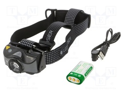 Torch: LED headtorch; magnetic charging system; 40h; black; IP54
