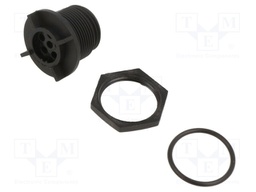 Connector: circular; socket; male; PIN: 6; w/o contacts; IP68; 125V