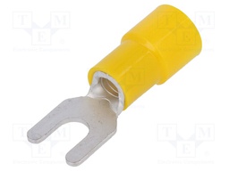 Fork terminal; M4; Ø: 4.3mm; 2.63÷6.64mm2; crimped; for cable