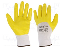 Protective gloves; Size: 9; yellow; Protection: category II