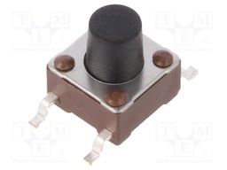 Switch: microswitch TACT; Pos: 2; SPST-NO; 0.05A/24VDC; Body: brown