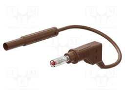 Test lead; 19A; banana plug 4mm,angular banana plug 4mm; Len: 1m