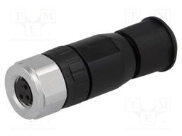 Connector: M8; female; PIN: 3; straight; for cable; plug; 4A; 60V