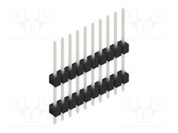 Connector: pin strips; pin header; male; PIN: 10; 2.54mm; THT; 1x10