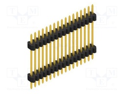 Connector: pin strips; pin header; male; PIN: 17; 1.27mm; THT; 1x17