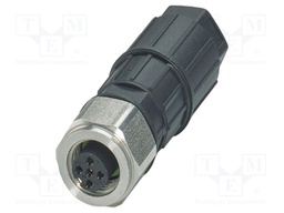 Connector: M12; plug; PIN: 5; 48V; straight; IP65; IDC; Contacts: CuSn