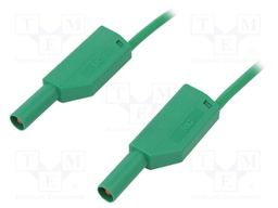 Test lead; PVC; 2m; green; 32A; Type: with 4mm axial socket