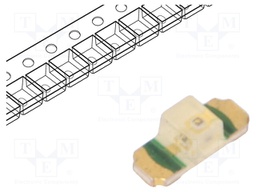 LED; SMD; 1305; yellow green; 14÷40mcd; 3.4x1.25x1.1mm; 2.1V; 20mA
