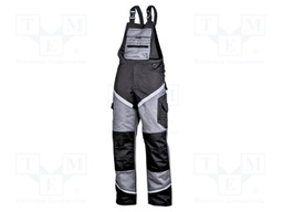 Dungarees; Size: XXL; black-grey; 270g/m2; bib pants
