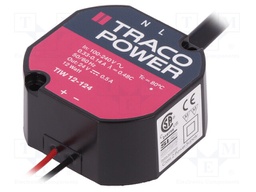 Power supply: switched-mode; volatage source; 12W; Ø50.2x23.6mm