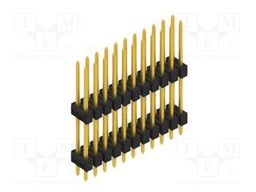 Connector: pin strips; pin header; male; PIN: 22; 2.54mm; THT; 2x11