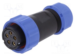 Plug; female; SP21; PIN: 5; IP68; 7÷12mm; screw terminal; for cable