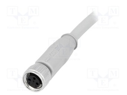 Connector: M8; 3m; female; PIN: 3; straight; for cable; plug