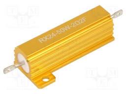 Resistor: wire-wound; with heatsink; 2.2Ω; 50W; ±1%; 50ppm/°C