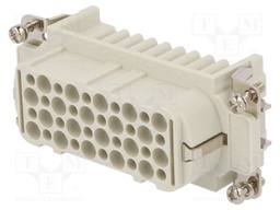 Connector: HDC; contact insert; female; S-D; PIN: 25; size 16B; 10A