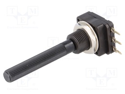 Potentiometer: shaft; single turn; 10kΩ; 100mW; THT; 6mm; plastic