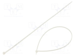 Cable tie; L: 370mm; W: 3.6mm; polyamide; 180N; natural; 100pcs.
